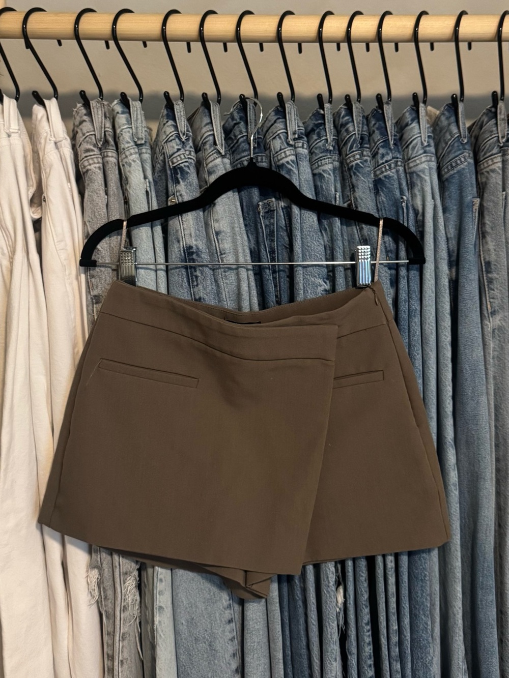 Zara Brown Tailored Skort